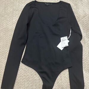 Good American Classic Black Bodysuit